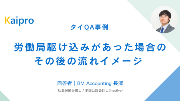 タイQA事例｜労働局駆け込みがあった場合のその後の流れイメージ 